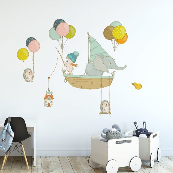 Kolorowa naklejka na ścianę dziecięca