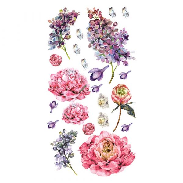 Naklejka różowe piwonie