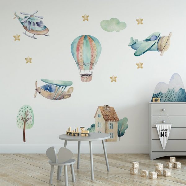 Naklejka ścienna z samolotami