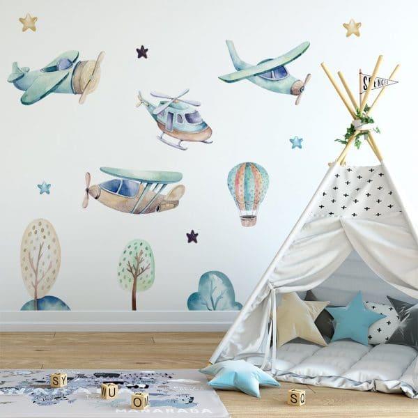 Naklejka ścienna samoloty