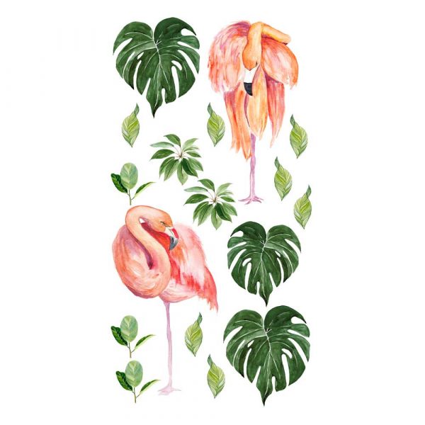 Naklejka z motywem flamingów