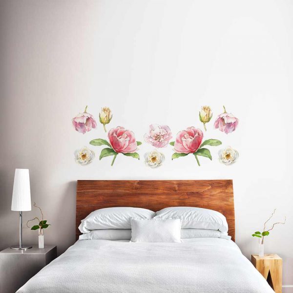 Naklejka ścienna akwarelowe kwiaty