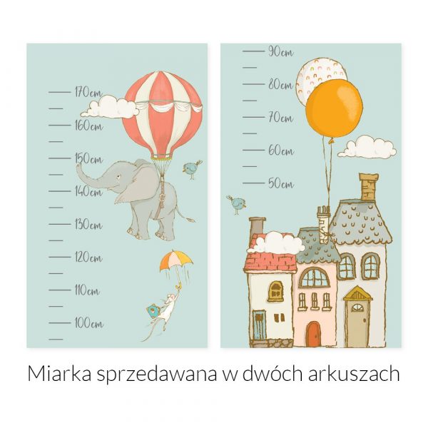 Miarka wzrostu domki i baloniki