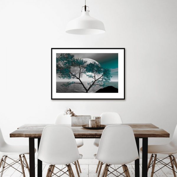 Plakat turkusowe drzewo