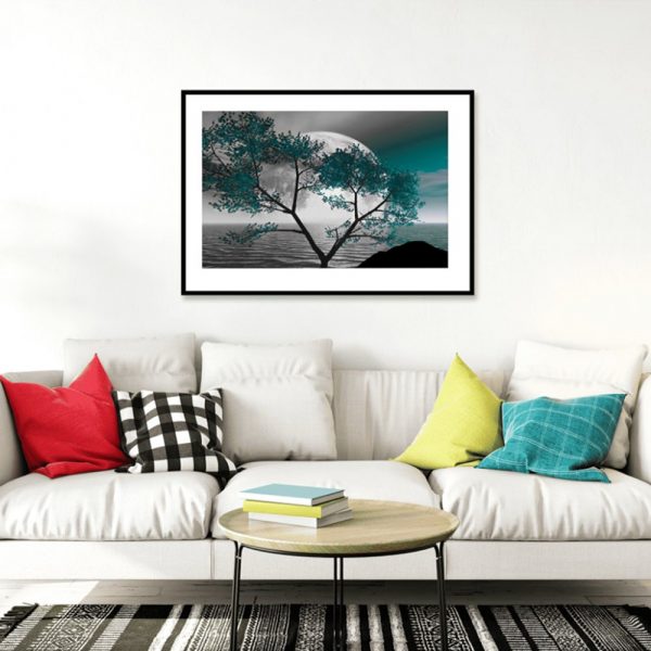 Plakat z motywem księżyca