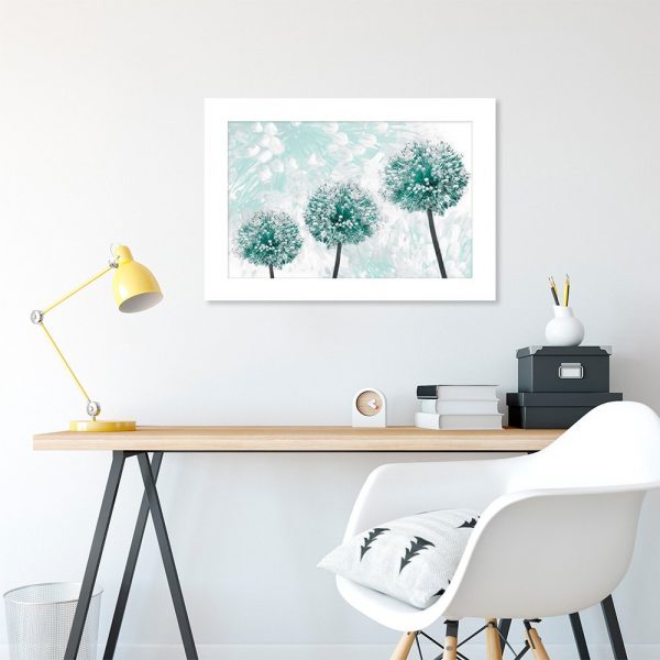 Plakat turkusowe czosnki