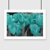 Plakat turkusowe tulipany