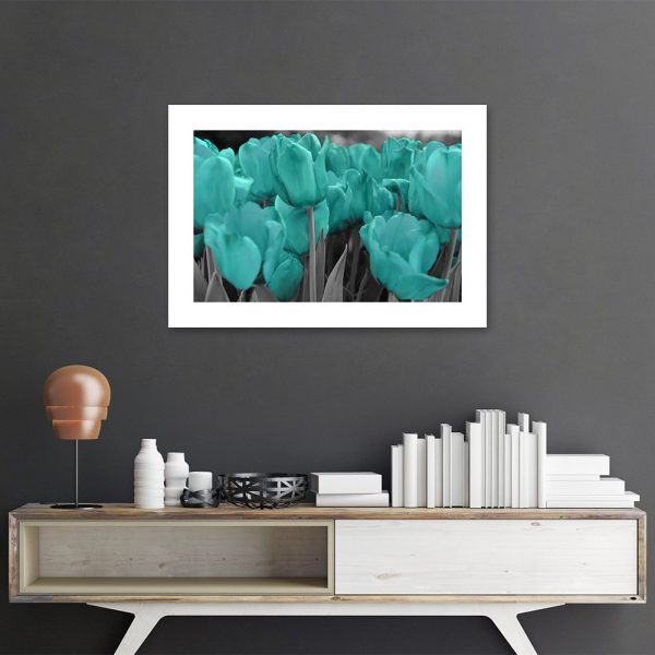 Plakat z motywem tulipanów