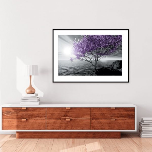 Plakat drzewo i krajobraz