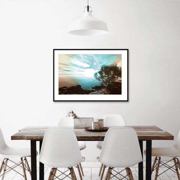 Plakat morze i drzewko