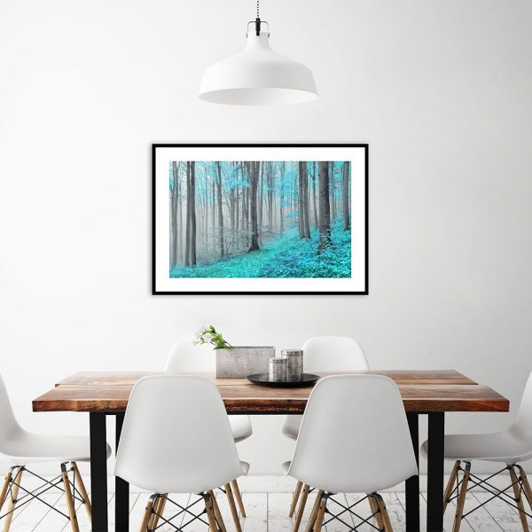 Plakat turkusowy las