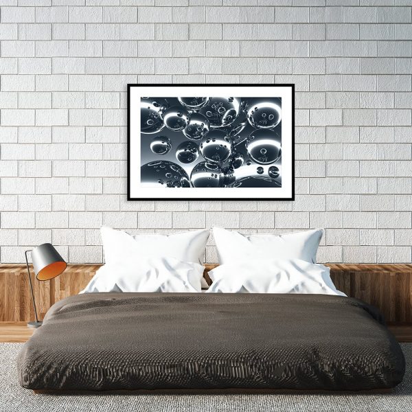 Plakat grafitowe bąbelki