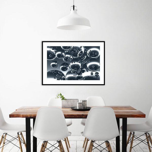 Grafitowy plakat z bąbelkami