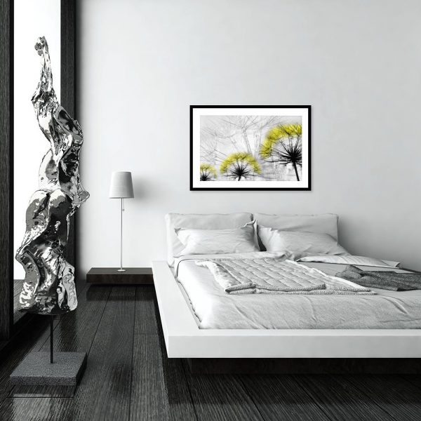 plakat z dmuchawcami nad łóżko