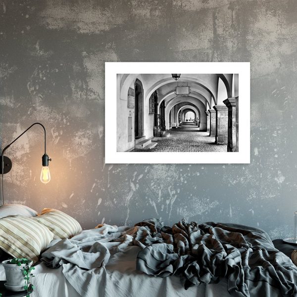 plakat filary w mieście do sypialni