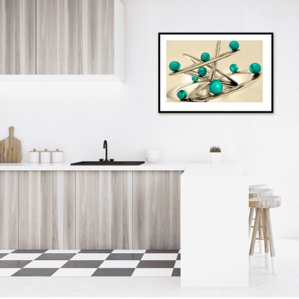 plakat z abstrakcją do salonu nad szafkę kuchenną