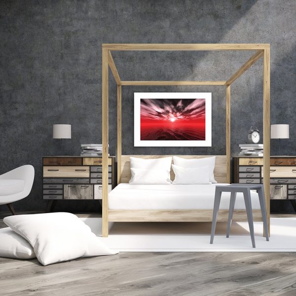 plakat zachód słońca do sypialni