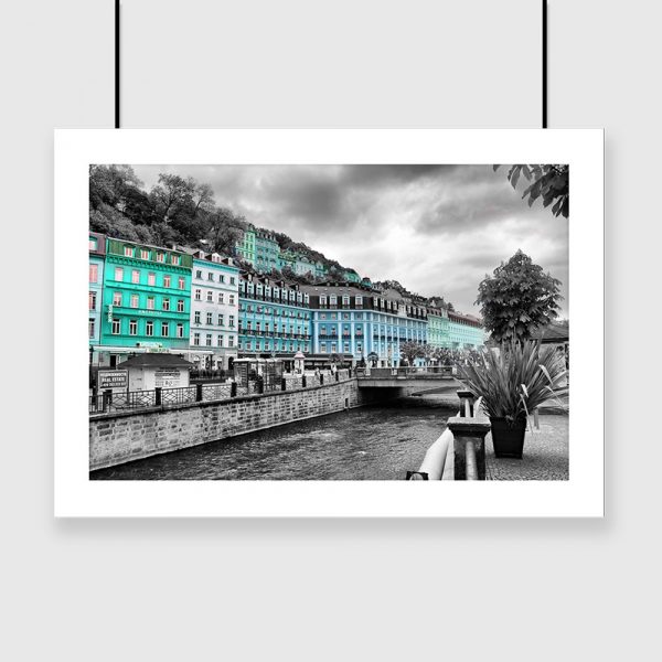 plakat miasteczko w czechach na ścianę