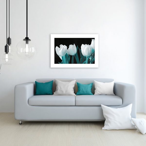 plakat z motywem kwiatów do salonu