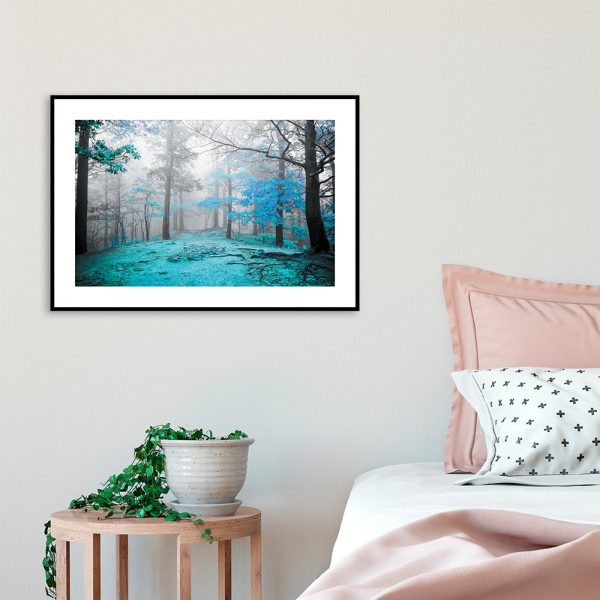 plakat leśny klimat nad łóżko