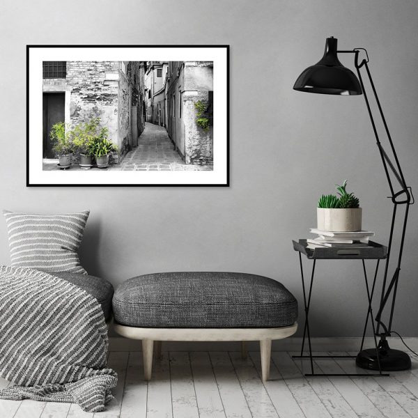 plakat z uliczką na ścianę