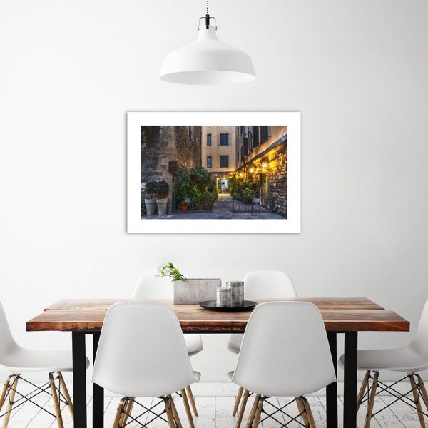 plakat z włoskim miastem nad stół