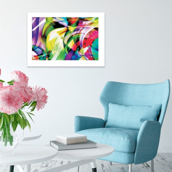 plakat z abstrakcyjnym wzorem na ścianę