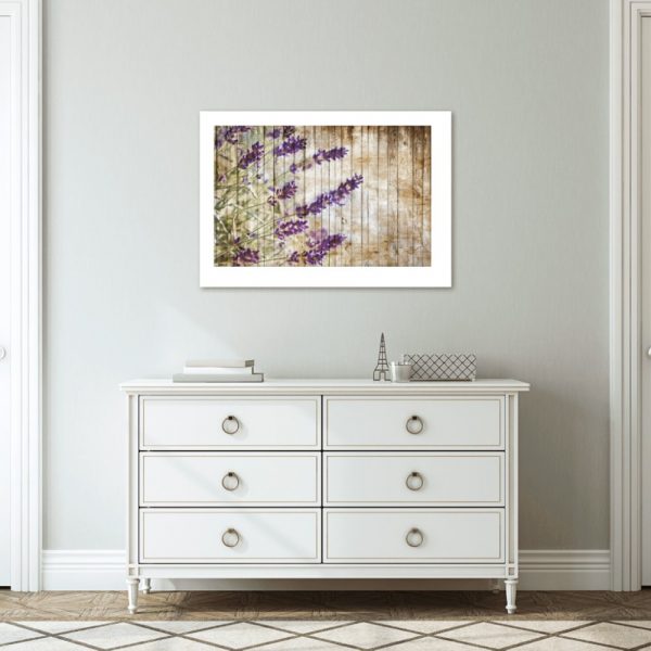 plakat z lawendą nad komodę