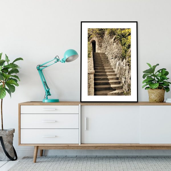 plakat ze schodkami do salonu