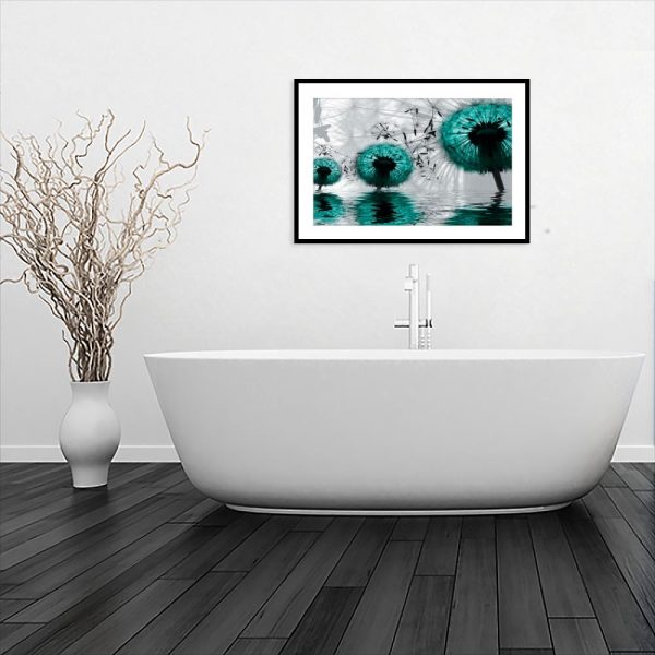 plakat z dmuchawcami do łazienki