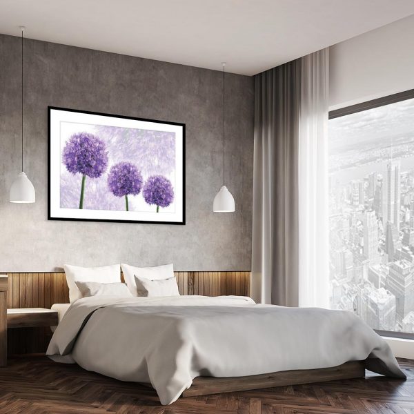 plakat z kwiatami do sypialni