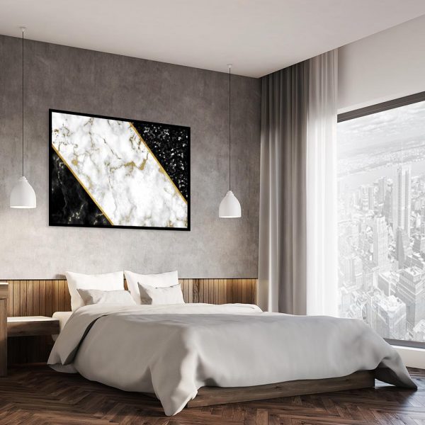 plakat abstrakcja nad łózko