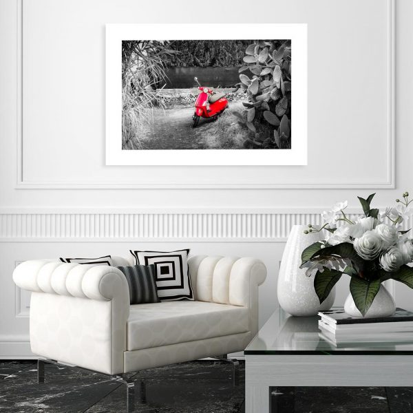 plakat z mocyklem na ścianę