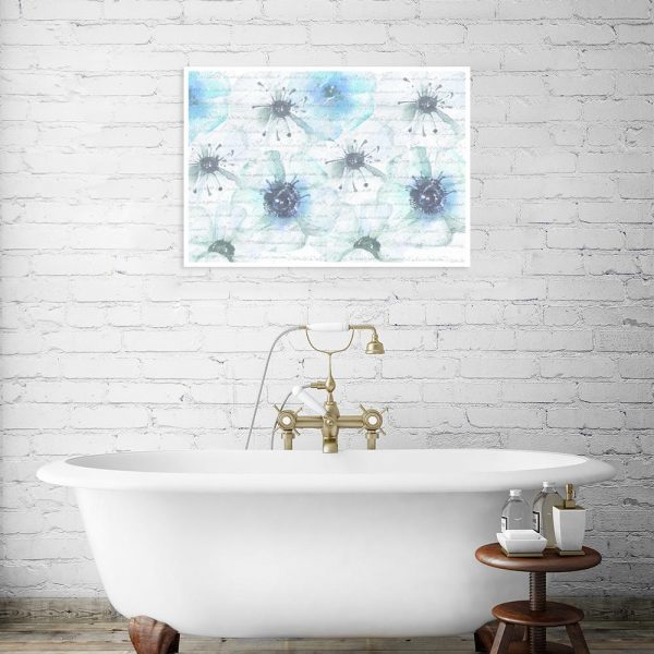 plakat kwiaty nad wanną