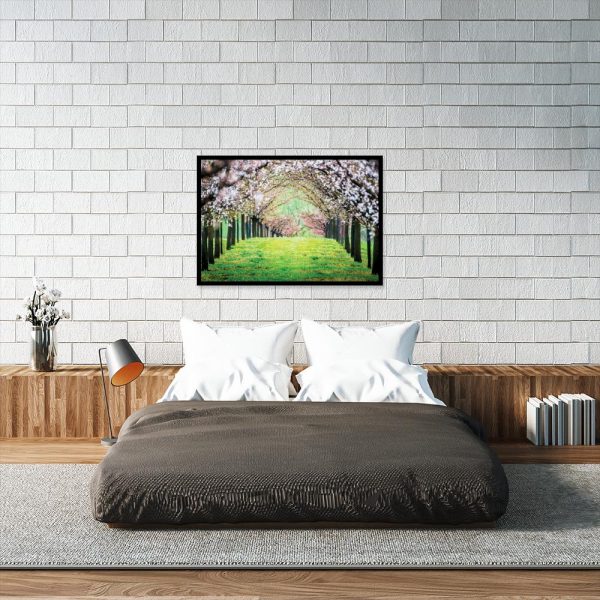 plakat magiczny sad w sypialni