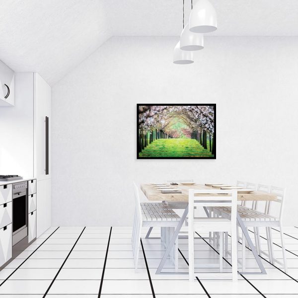 plakat z sadem nad stół