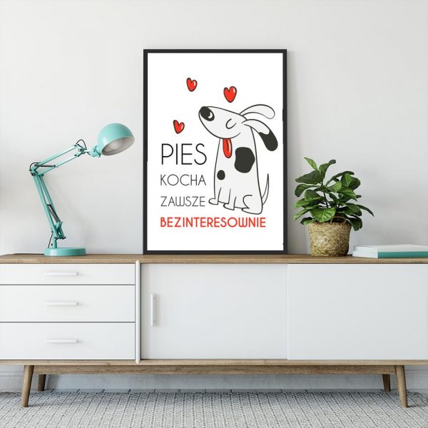 Plakat napis pies