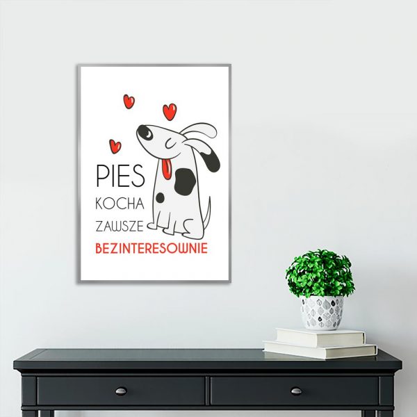 Plakat o tematyce psa