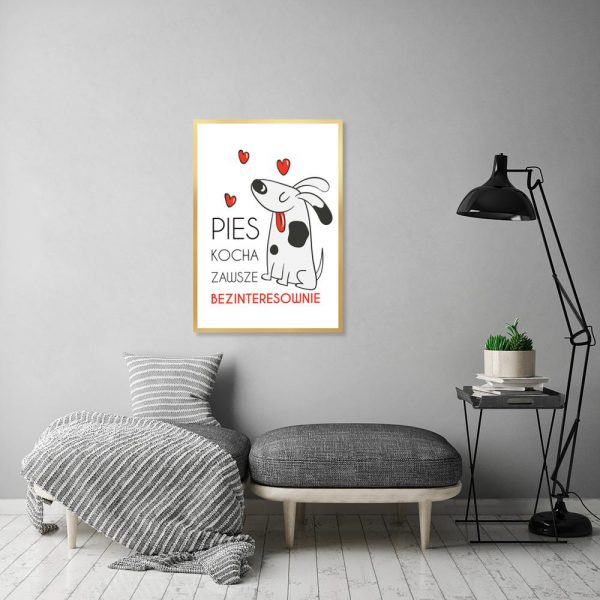 Plakat z motywem psa