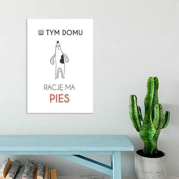 Plakat motyw psa