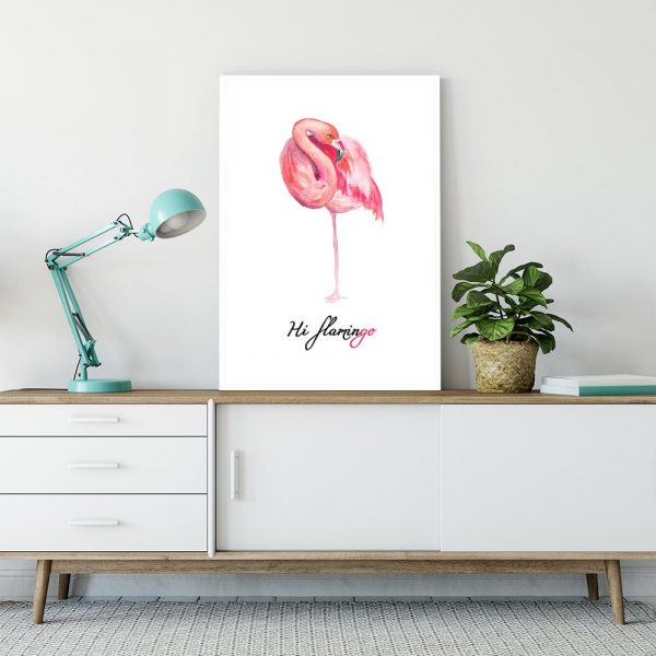 Plakat hi flamingo