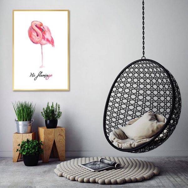 Plakat hi flamingo