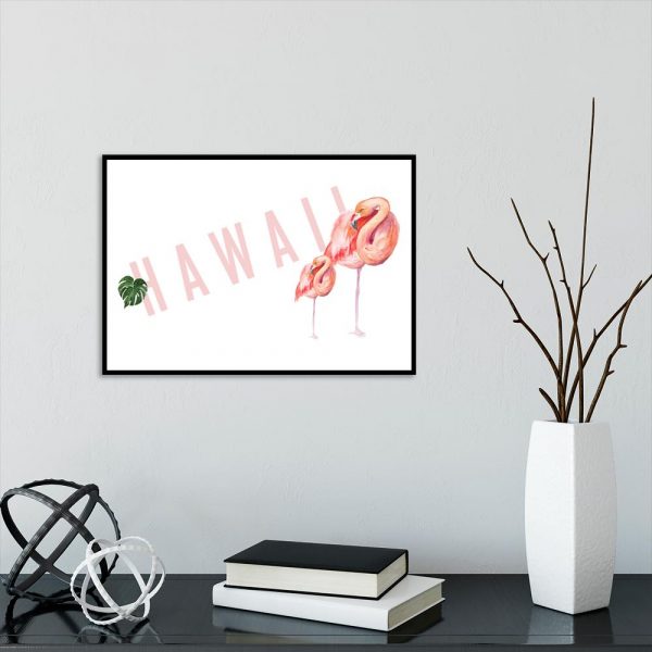 Plakat flamingi