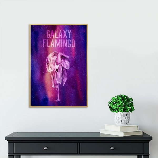 Plakat fioletowy flaming