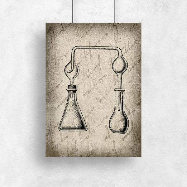 Plakat vintage z motywem chemii