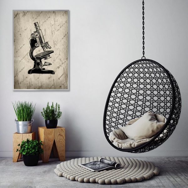 Plakat motyw mikroskopu