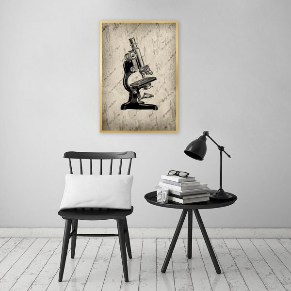 Plakat rysunek mikroskopu