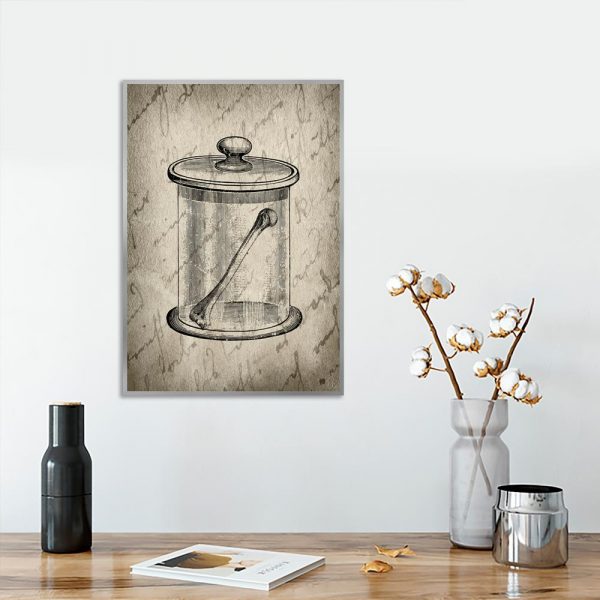 Plakat z motywem kości