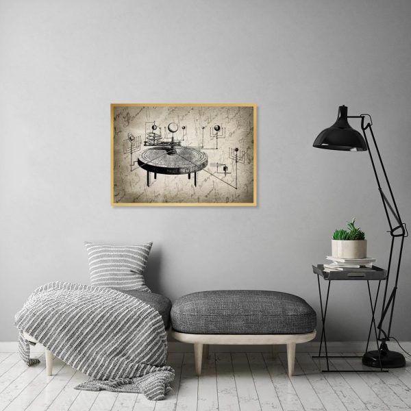 Plakat szkic modelu układu słonecznego