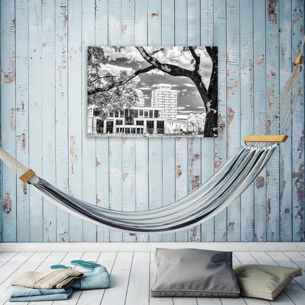 Obraz budynki i drzewo